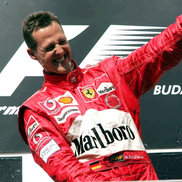 Michael Schumacher remporte le Grand Prix de Hongrie le 16 août 2004.