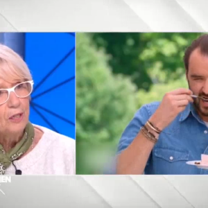 Cyril Lignac et Mercotte dans "Quotidien", sur TMC, le 10 septembre 2019