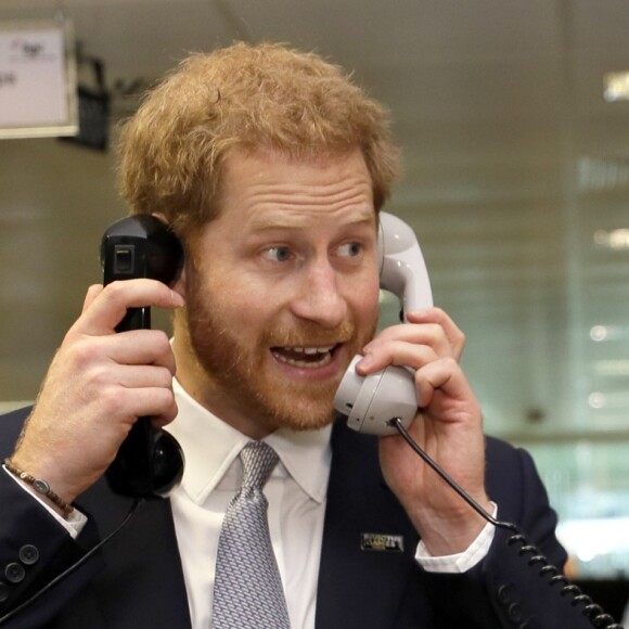 Le prince Harry, duc de Sussex, à la 15ème édition du "BGC Charity Day" au quartier d'affaires Canary Wharf à Londres, Royaume Uni, le 11 septembre 2019.