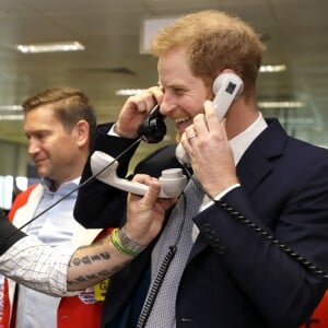 Le prince Harry, duc de Sussex, à la 15ème édition du "BGC Charity Day" au quartier d'affaires Canary Wharf à Londres, Royaume Uni, le 11 septembre 2019.