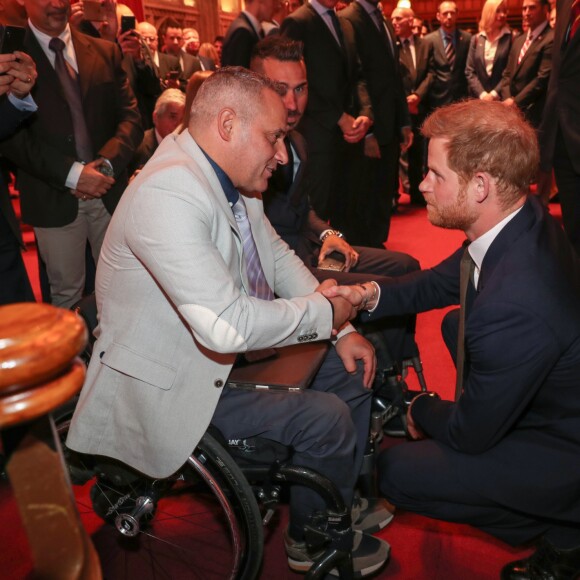 Le prince Harry, duc de Sussex, lors d'une cérémonie pour le 5ème anniversaire des Invictus Games à Londres le 10 septembre 2019.