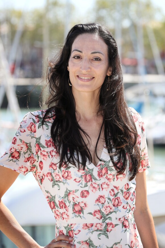 Laëtitia Eïdo au photocall de la série "Prise au piège" lors de la 21ème édition du Festival de la Fiction TV de la Rochelle le 12 septembre 2019. © Patrick Bernard / Bestimage