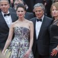 Medi Sadoun,Frédérique Bel, Christian Clavier et Elodie Fontan - Montée des marches du film "Jimmy's Hall" lors du 67 ème Festival du film de Cannes – Cannes le 22 mai 2014.