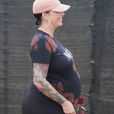 Amber Rose très enceinte à son arrivée en famille au Chili Cook-Off dans le quartier de Malibu à Los Angeles, le 1er septembre 2019