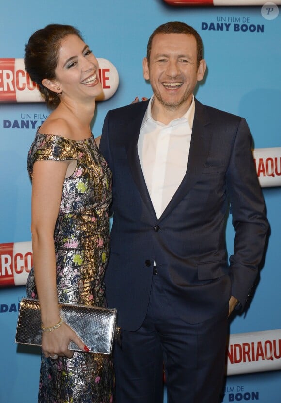 Dany Boon et sa femme Yaël - Avant-première du film "Supercondriaque" au Gaumont Opéra à Paris, le 24 février 2014.