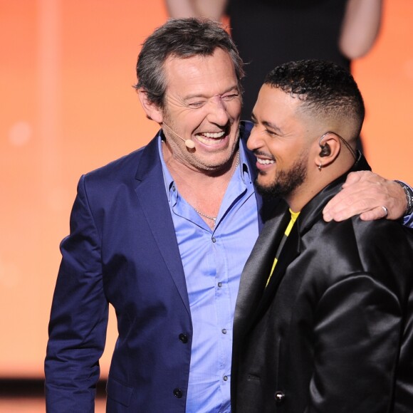Exclusif - Jean-Luc Reichmann et Slimane - Enregistrement de l'émission TV "La Chanson Secrète 2", qui sera diffusée le 14 septembre sur TF1. Le 25 juin 2019 © Gaffiot-Perusseau / Bestimage