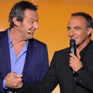 Exclusif - Jean-Luc Reichmann et Nikos Aliagas - Enregistrement de l'émission TV "La Chanson Secrète 2", qui sera diffusée le samedi 14 septembre à 21h05 sur TF1. Le 25 juin 2019 © Gaffiot-Perusseau / Bestimage