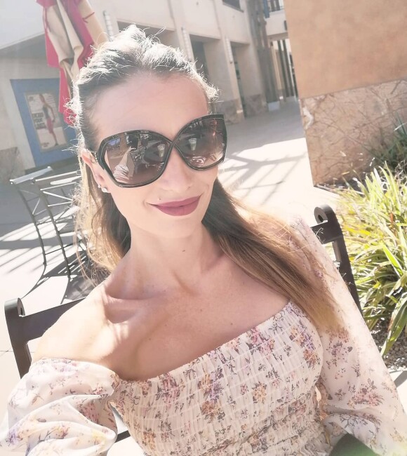 Audrey de "Secret Story" lumineuse à Las Vegas, le 3 avril 2019