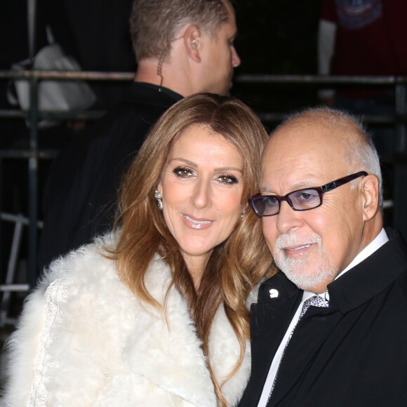 Celine Dion et son mari Rene Angelil arrivent a l'enregistrement de l'emission "Vivement dimanche" au studio Gabriel a Paris le 13 novembre 2013. L'emission sera diffusee le 17 novembre.