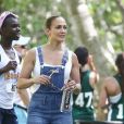 Jennifer Lopez et Marc Anthony se retrouvent pour soutenir leur fille E. Marbiel Muñiz lors d'une course de l'école à Miami, le 18 septembre 2019.