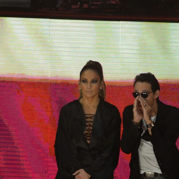 Jennifer Lopez, Marc Anthony (ex mari de Jennifer Lopez) et Hillary Clinton - Hillary Clinton lors du concert de Jennifer Lopez organisé pour soutenir sa candidature aux elections présidentielles à Miami le 29 octobre 2016.