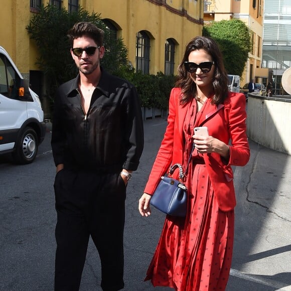 Katie Holmes lors du défilé de mode "Fendi" à la Fashion Week de Milan. Le 19 septembre 2019.