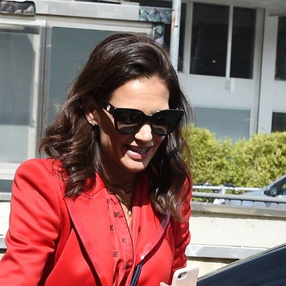 Katie Holmes lors du défilé de mode "Fendi" à la Fashion Week de Milan. Le 19 septembre 2019.