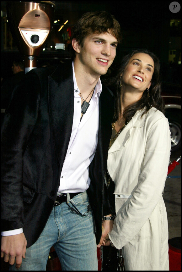 Demi Moore et Ashton Kutcher à Los Angeles en 2005.