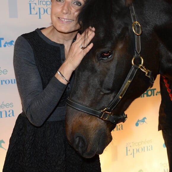 Evelyne Dheliat - Photocall et remise des trophees de la 20eme edition des "Trophees Epona" a Cabourg, le 12 octobre 2013.12/10/2013 - Cabourg