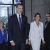 Le roi Felipe VI et la reine Letizia d'Espagne lors de l'ouverture de la saison 2019)2020 de l'Opéra de Madrid avec "Don Carlo" le 18 septembre 2019.