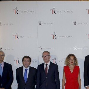 Le roi Felipe VI et la reine Letizia d'Espagne lors de l'ouverture de la saison 2019)2020 de l'Opéra de Madrid avec "Don Carlo" le 18 septembre 2019.