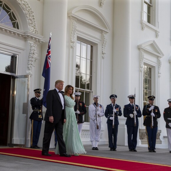 Le président Donald Trump et sa femme Melania Trump reçoivent le Premier ministre d'Australie Scott Morrison et sa femme à la Maison Blanche le 21 septembre 2019.