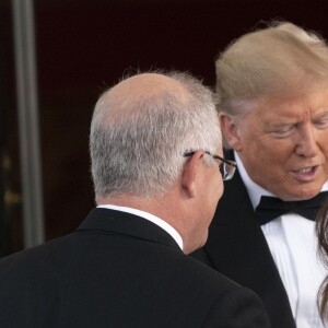 Le président Donald Trump et sa femme Melania Trump reçoivent le Premier ministre d'Australie Scott Morrison et sa femme à la Maison Blanche le 21 septembre 2019.