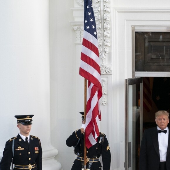 Le président Donald Trump et sa femme Melania Trump reçoivent le Premier ministre d'Australie Scott Morrison et sa femme à la Maison Blanche le 21 septembre 2019.