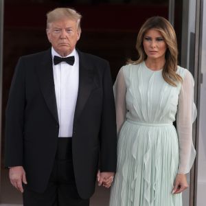 Le président Donald Trump et sa femme Melania Trump reçoivent le Premier ministre d'Australie Scott Morrison et sa femme à la Maison Blanche le 21 septembre 2019.