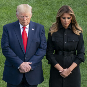 Donald Trump et Melania Trump participent à la 18ème commémoration de l'attaque terroriste du 11 septembre 2001 à la Maison Blanche, le 11 septembre 2019.