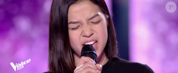 Nayana - Battles de "The Voice Kids 2019" sur TF1. Le 27 septembre 2019.