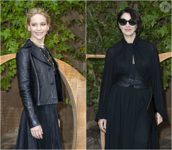 Jennifer Lawrence, Monica Bellucci : Renversantes en noir pour le défilé Dior