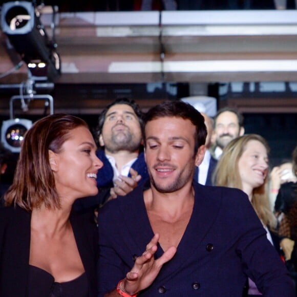 Caroline Receveur et Hugo Philip assistent au défilé Etam Live Show 2019 au Stade Roland Garros à Paris le 24 septembre 2019. © Rachid Bellak / Bestimage