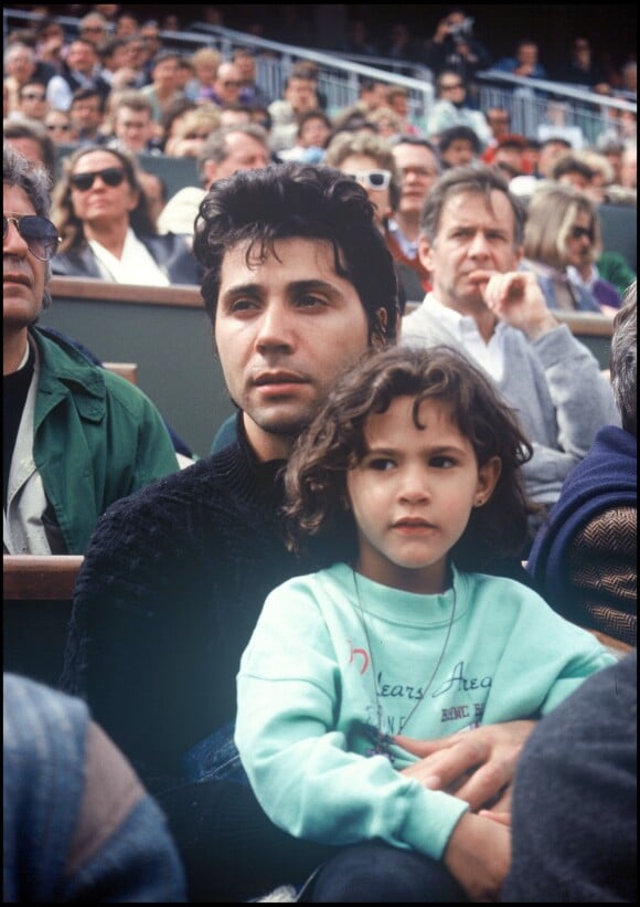 Jean Luc Lahaye et sa fille Margaux à Roland Garros- photo non datée.