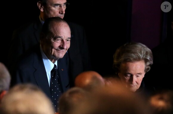 Jacques et Bernadette Chirac - Cérémonie de remise du Prix pour la prévention des conflits de la Fondation Chirac au musée du quai Branly. Paris, le 21 Novembre 2013