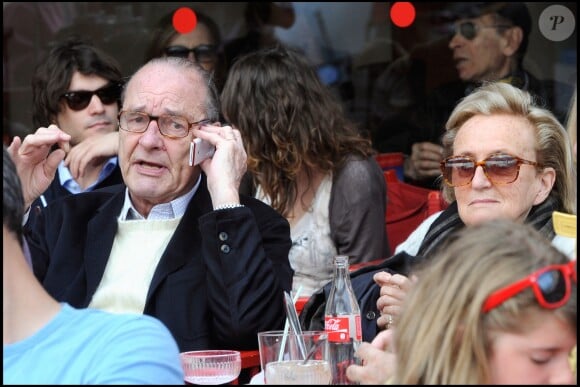 Jacques et Bernadette Chirac à Saint-Tropez le 25 avril 2011.