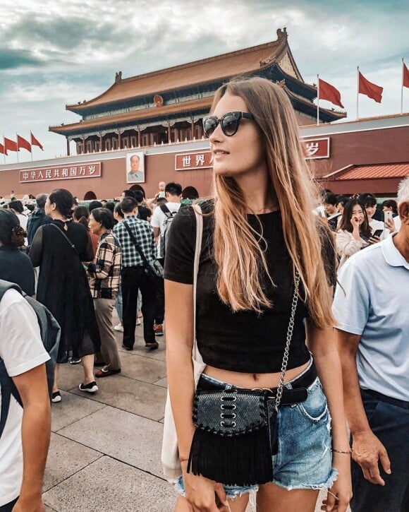 Rosalie, la fille de Jean-Luc Reichmann, en voyage en Chine, le 14 septembre 2019