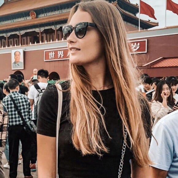 Rosalie, la fille de Jean-Luc Reichmann, en voyage en Chine, le 14 septembre 2019