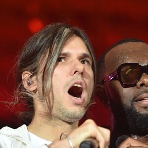 Orelsan et Gims en concert au Stade de France à Saint-Denis le 28 septembre 2019. © Giancarlo Gorassini / Bestimage