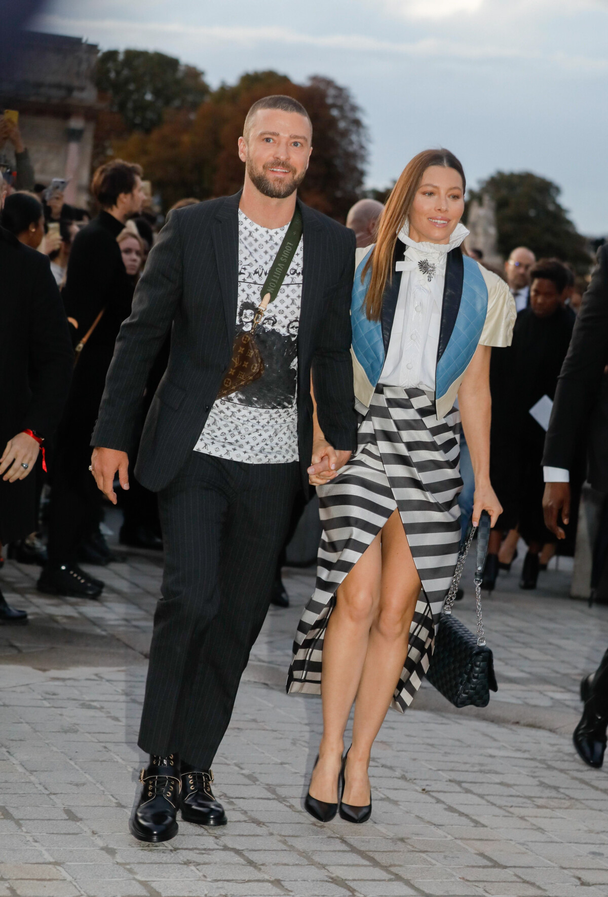 Justin Timberlake, Jessica Biel at Louis Vuitton Women's Spring/Summer  2020: Street Style Arrivals / id : 3933887