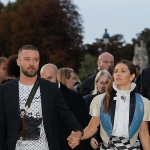 Justin Timberlake, sa femme Jessica Biel - Arrivées au défilé de mode PAP femme printemps-été 2020 Louis Vuitton à Paris. Le 1er octobre 2019 © Veeren Ramsamy-Christophe Clovis / Bestimage