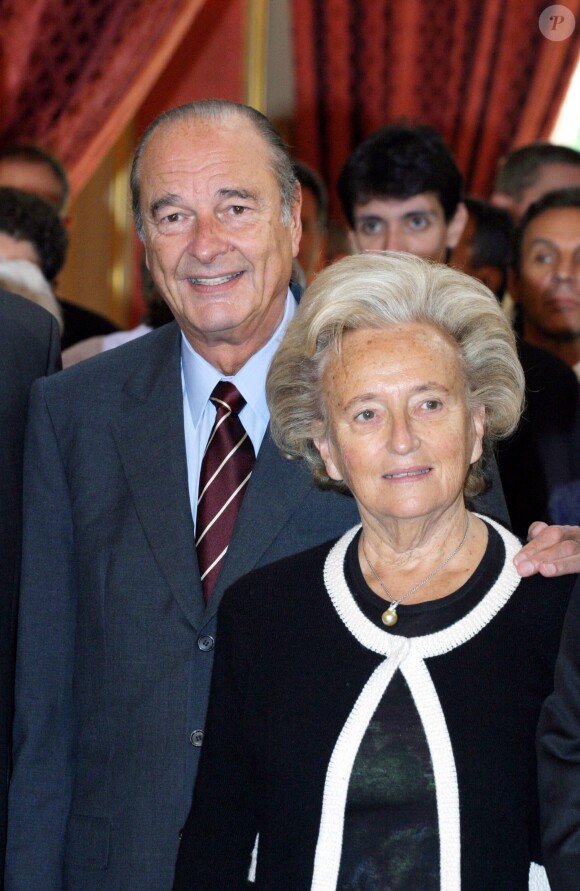 Jacques Chirac et Bernadette Chirac à L'Élysée en 2004.