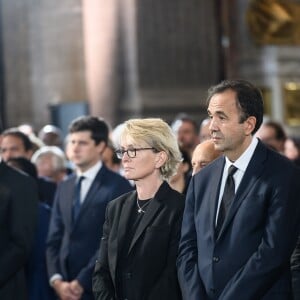 Claude Chirac, son mari Frédéric Salat-Baroux - Obsèques de Jacques Chirac en l'église Saint-Sulpice à Paris le 30 Septembre 2019. ©Eliot Blondet/Pool/Bestimage