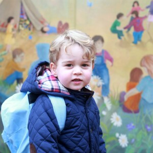 Le prince George de Cambridge lors de son premier jour à l'école Montessori de Westacre, dans le Norfolk, le 6 janvier 2016. © Duchesse de Cambridge