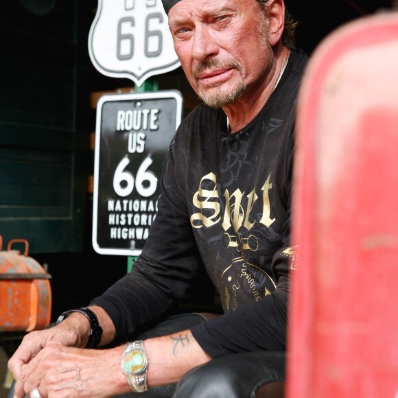 Exclusif - Prix spécial - No Web - Road trip de Johnny Hallyday le long de la route 66 en Californie en Août 2007. © Stephane Kyndt