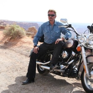 Exclusif - Prix spécial - No Web - Road trip de Johnny Hallyday le long de la route 66 en Californie en Août 2007. © Stephane Kyndt