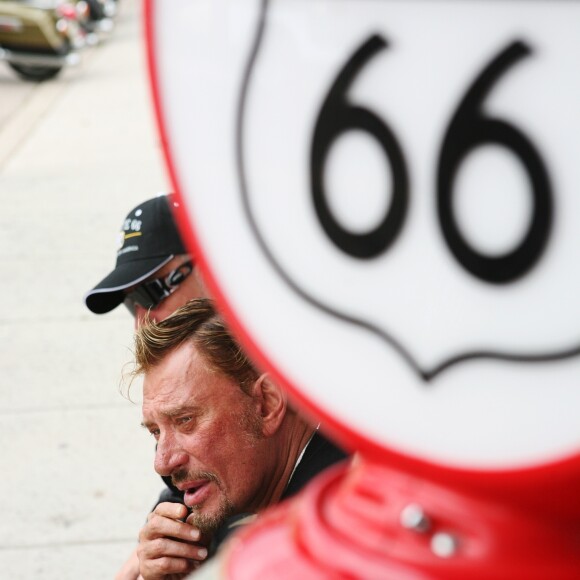Exclusif - Prix spécial - No Web - Road trip de Johnny Hallyday le long de la route 66 en Californie en Août 2007. © Stephane Kyndt  Exclusive - Johnny Hallyday road trip on the road 66 in August 2007.00/09/2007 - Los Angeles