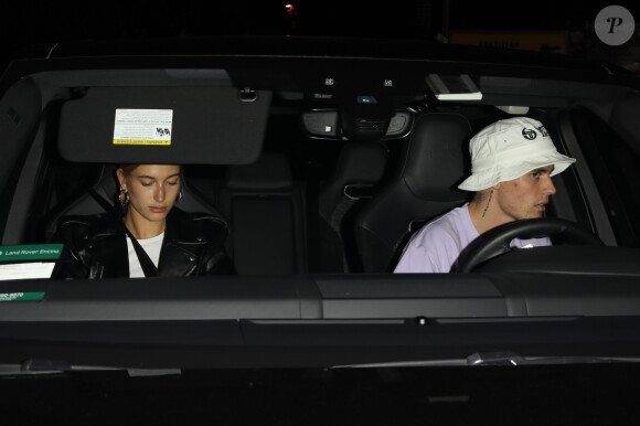 Justin Bieber et sa femme Hailey Baldwin Bieber sont allés se faire masser après un diner et un cinéma en amoureux dans le quartier de West Hollywood à Los Angeles, le 2 octobre 2019