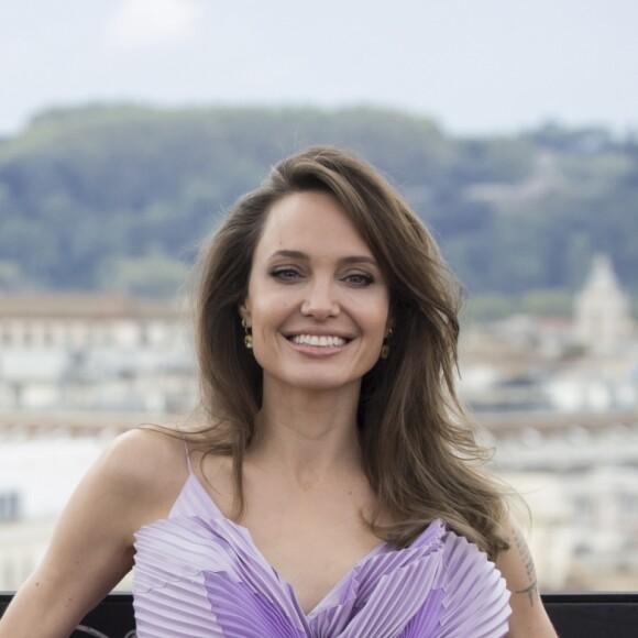 Angelina Jolie au photocall du film "Maléfique : Le Pouvoir du mal" à l'Hotel de la Ville à Rome le 7 octobre 2019.