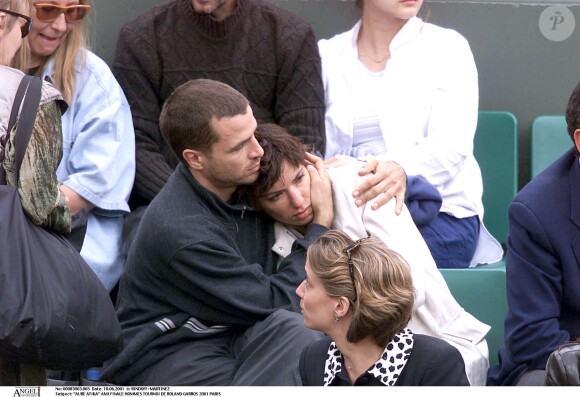 Aure Atika et Philippe "Zdar" Cerboneschi à Roland Garros, en 2001.