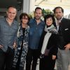 Marie-José Nat et ses fils David, Julien et Aurélien lors d'un déjeuner sur la plage du Majestic organisé par AlloCiné, Purepeople et le groupe Barrière avec des acteurs et des réalisateurs du monde du cinéma à l'occasion du 67e Festival du film de Cannes le 15 mai 2014.