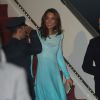 La duchesse Catherine de Cambridge et le prince William lors de leur arrivée au Pakistan pour une visite officielle de cinq jours, le lundi 14 octobre 2019 à la base aérienne Nur Khan à Rawalpindi, non loin de la capitale Islamabad.