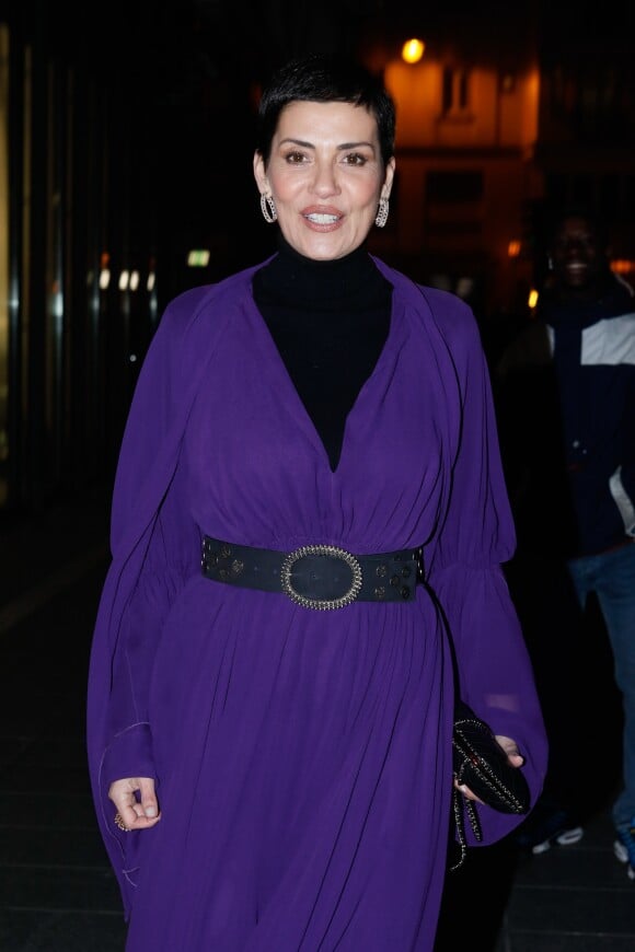 Cristina Cordula arrive au défilé Valli au centre Pompidou lors de la Fashion Week Haute Couture collection printemps/été 2019 de Paris, France, le 21 janvier 2019. © CVS/Bestimage