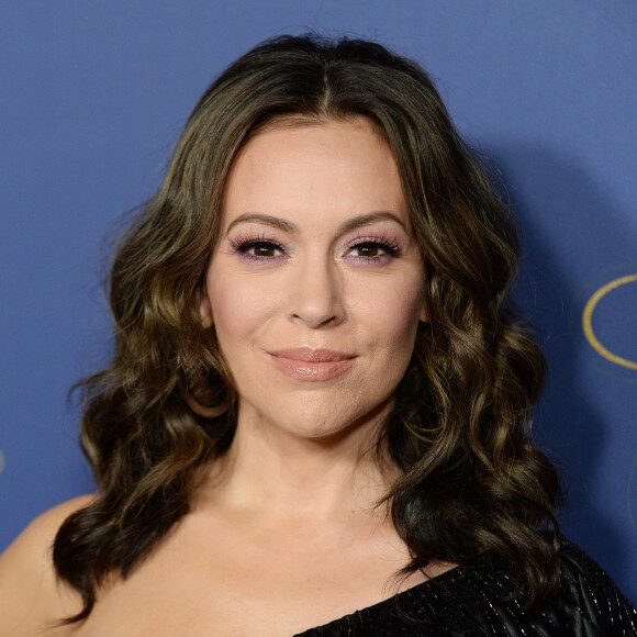 Alyssa Milano au photocall de la soirée "2018 Showtime Emmy Eve Party" à Los Angeles, le 16 septembre 2018.